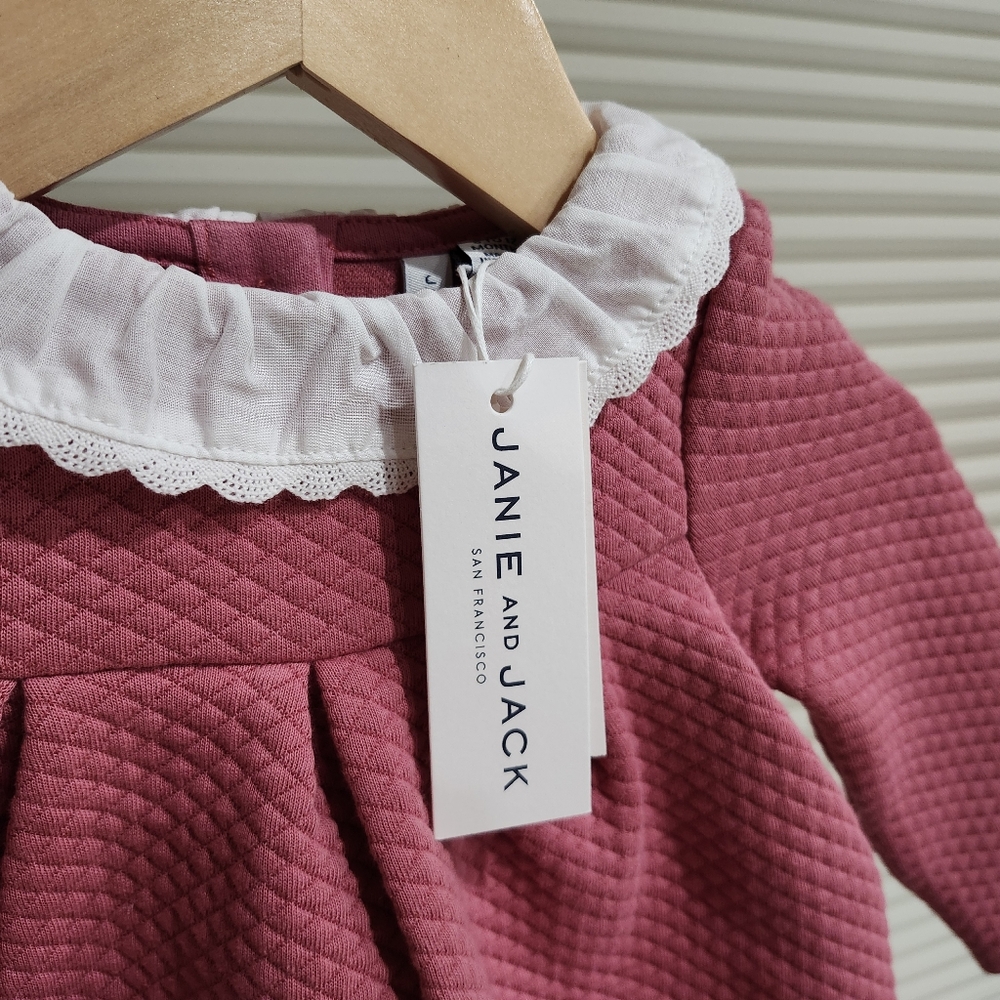 Janie and Jack Pink Quilted 2-piece outfit
